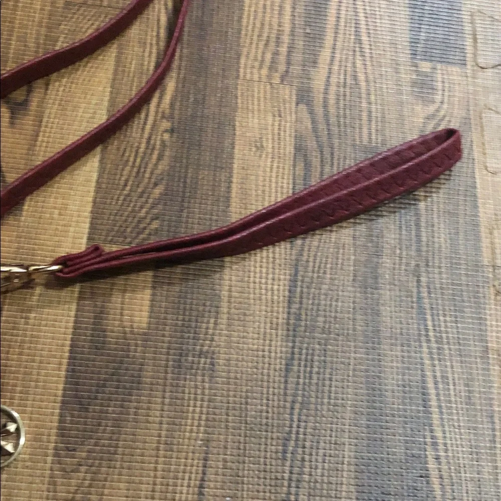 Slim Burgundy Crossbody Bag with Adjustable Strap